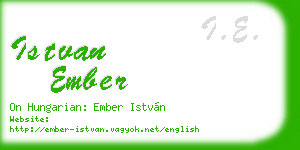 istvan ember business card